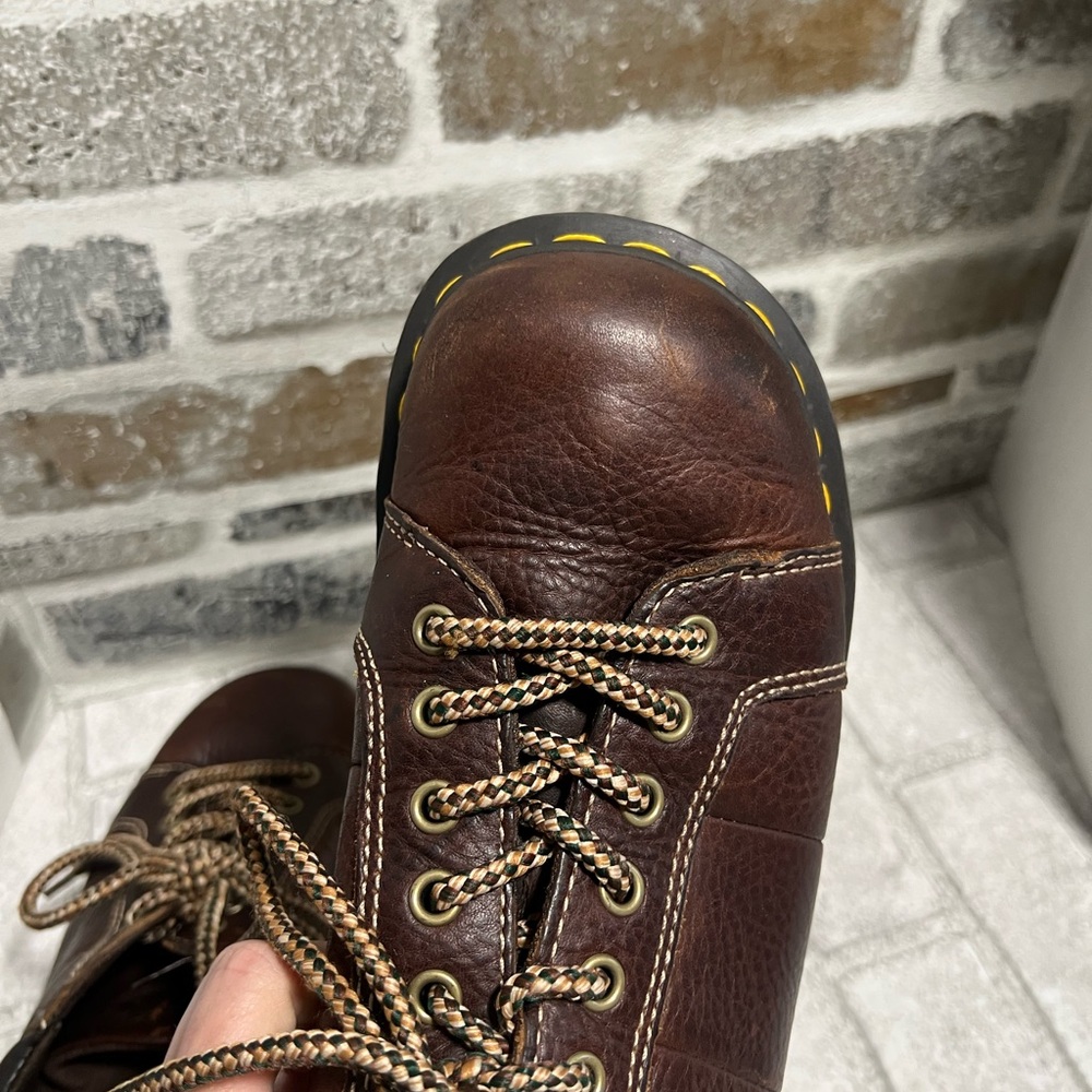 Dr. Martens Melissa Womens Size 9 Dark Brown Oiled Leather Platform Chunky Shoes - Picture 16 of 16